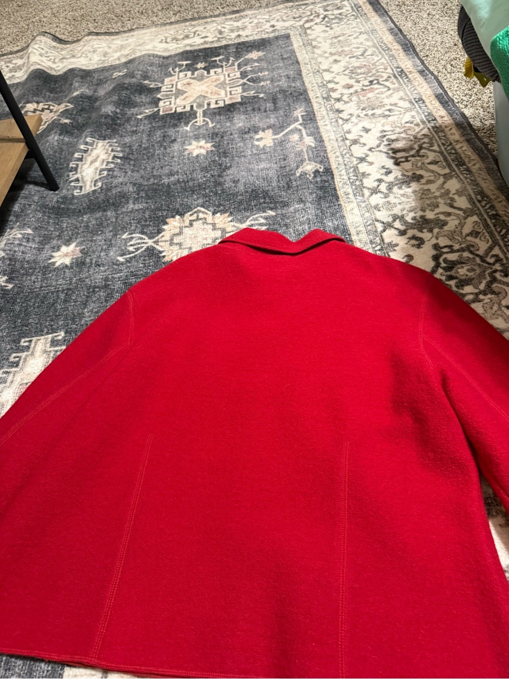 Women's Red Button-Front Jacket - Picture 4 of 4